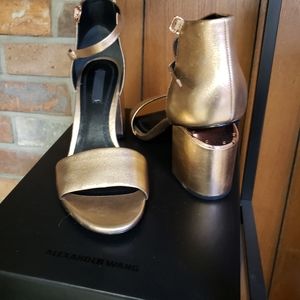 Alexander Wang Abby sandals in rose gold